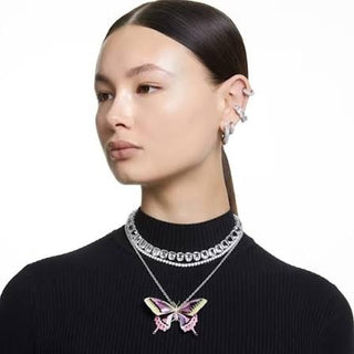 Millenia necklace Octagon cut White, Rhodium plated