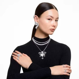 Millenia necklace Octagon cut White, Rhodium plated