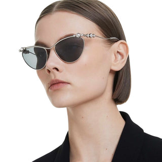 Sunglasses, Oval shape, SK7017, Silver tone