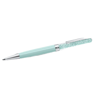 Crystalline ballpoint pen, Green, Green lacquered, Chrome plated