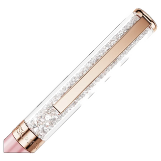 Crystalline ballpoint pen, Pink, Pink lacquered, Chrome plated