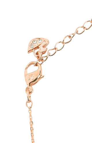 Swan pendant, Swan, Small, Black, Rose gold plated