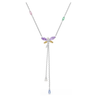 Ariana Grande x Swarovski Y necklace
Mixed cuts, Dragonfly, Multicolored, Rhodium plated
