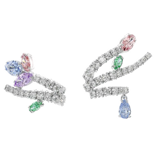 Ariana Grande x Swarovski ear cuffs
Mixed cuts, Multicolored, Rhodium plated