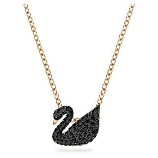 Iconic Swan Pendant
Black, Rose Gold Plated