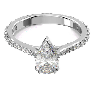 Stilla cocktail ring
Pear cut, Pavé, White, Rhodium plated