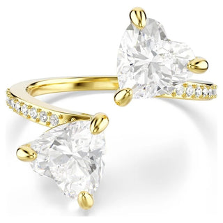 Mesmera Attract open ring
Heart cut, Pavé, Heart, White, Gold-tone plated