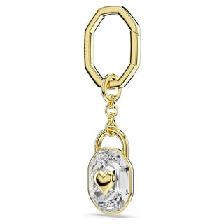 Key ring
Oval cut, White, Gold-tone plated