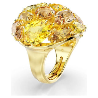 Gema cocktail ring
Mixed cuts, Yellow, Gold-tone plated