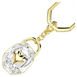 Key ring
Oval cut, White, Gold-tone plated
