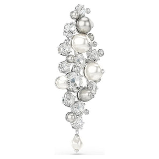 Constella brooch
Crystal pearl, Round cut, White, Rhodium plated