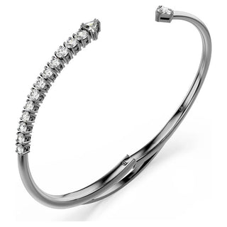Sublima bangle White, Ruthenium plated