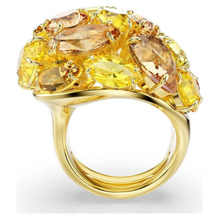 Gema cocktail ring
Mixed cuts, Yellow, Gold-tone plated