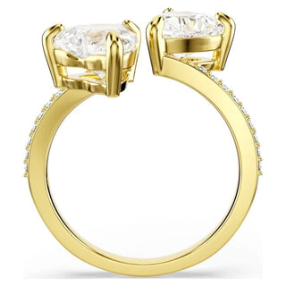 Mesmera Attract open ring
Heart cut, Pavé, Heart, White, Gold-tone plated