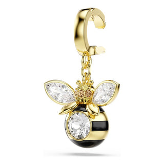 Idyllia charm, Mixed cuts, Bee, Multicolored, Gold-tone plated