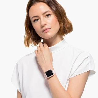 Sparkling case, For Apple Watch® Series 4 & 5, 40 mm, Rose gold tone