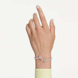 Ariana Grande x Swarovski bangle, Mixed cuts, Dragonfly, Multicolored, Rhodium plated