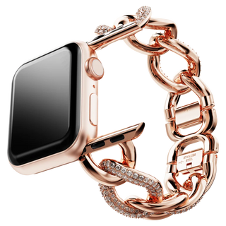 Sparkling chain strap
For Apple Watch® 40 mm & 41mm, Rose gold tone, Rose gold-tone finish