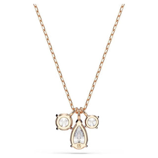 Mesmera pendant Mixed cuts, White, Rose gold-tone plated