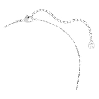 Idyllia pendant, Mixed cuts, Arrow, White, Rhodium plated