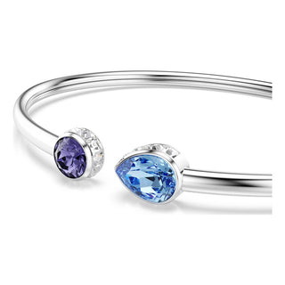 Chroma bangle, Mixed cuts, Multicolored, Rhodium plated