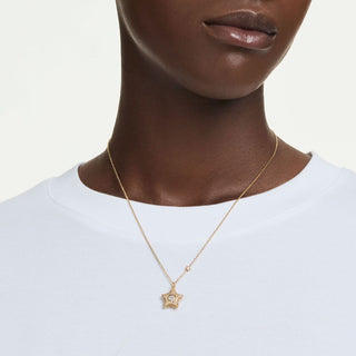 Sublima pendant, Round cut, Star, Multicolored, 18K gold finish