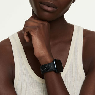 Watch strap
Silicone with stitching, Black, Stainless steel