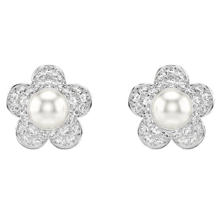 Ariana Grande x Swarovski stud earrings
Round cut, Flower, White, Rhodium plated