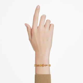 Gema bracelet, Mixed cuts, Yellow, 18K gold finish