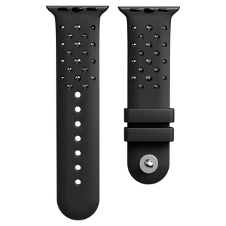 Watch strap
Silicone with stitching, Black, Stainless steel