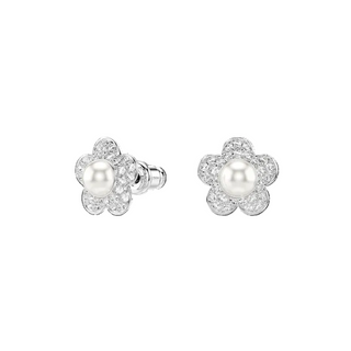 Ariana Grande x Swarovski stud earrings
Round cut, Flower, White, Rhodium plated