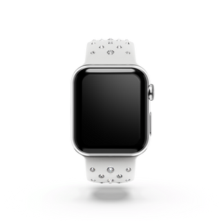 Watch strap
Silicone with stitching, Gray, Stainless steel