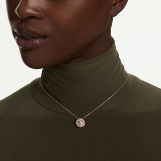 Sublima pendant, Round cut, White, 18K rose gold finish