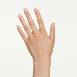 Matrix Vittore band ring, Round cut, White, 18K gold finish