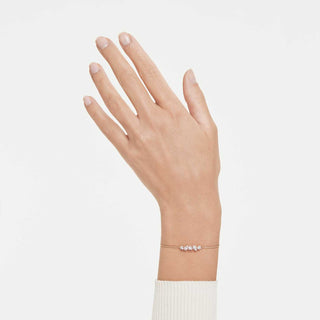 Mesmera bracelet, Mixed cuts, White, 18K rose gold finish