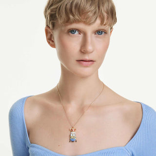 Minions King Bob pendant, Pavé, Multicolored, 18K gold finish