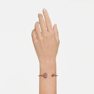 Sublima bangle, Pear cut, Red, 18K gold finish