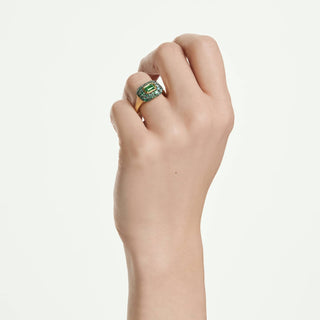 Sublima cocktail ring, Octagon cut, Green, 18K gold finish