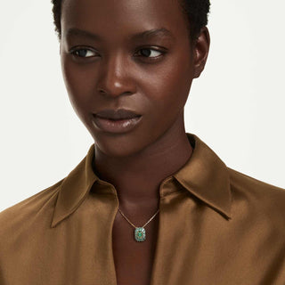 Sublima pendant, Octagon cut, Green, 18K gold finish