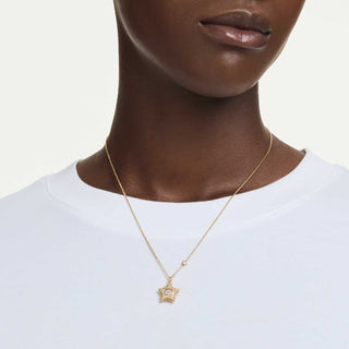Sublima pendant, Round cut, Star, Multicolored, 18K gold finish