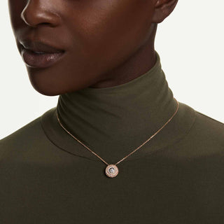 Sublima pendant, Round cut, White, 18K rose gold finish