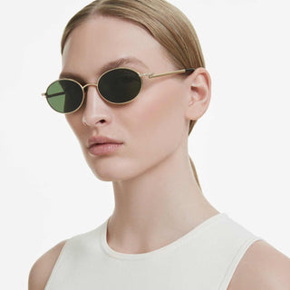 Sunglasses, Oval shape, Green