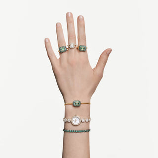 Una Angelic watch, Crystal bracelet, Gold tone, Gold-tone finish